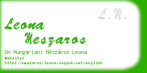 leona meszaros business card